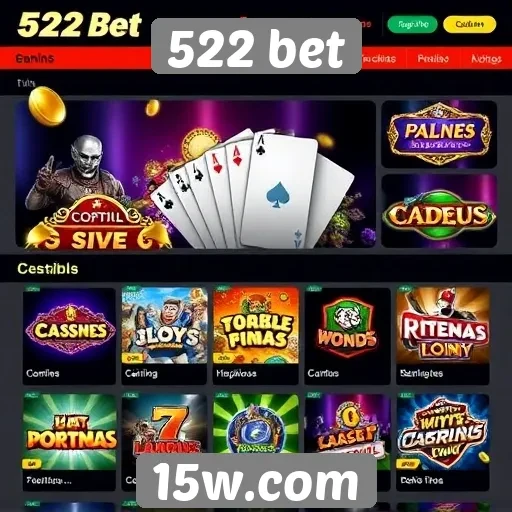 Opcões de jogos disponíveis na plataforma 522 bet